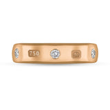 18ct Rose Gold 0.15ct Diamond Queen's Jubilee Hallmark 5mm Ring