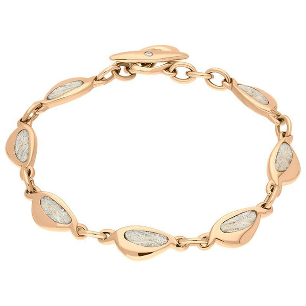 00110299 18ct Rose Gold Coquina Diamond Seven Stone Pebble Bracelet, B531