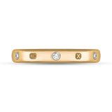 18ct Rose Gold 0.12ct Diamond Queen's Jubilee Hallmark 3mm Ring