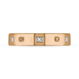 18ct Rose Gold 0.18ct Diamond Queen's Jubilee Hallmark Princess Cut 4mm Ring