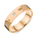 18ct Rose Gold Diamond Jubilee Hallmark Collection Princess Cut 5mm ring, R1199_5_JFH