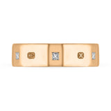 18ct Rose Gold 0.36ct Diamond Queen's Jubilee Hallmark Princess Cut 6mm Ring