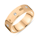 18ct Rose Gold Diamond Jubilee Hallmark Collection Princess Cut 6mm ring, R1199_6_JFH