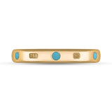18ct Rose Gold Turquoise Queen's Jubilee Hallmark 6mm Ring
