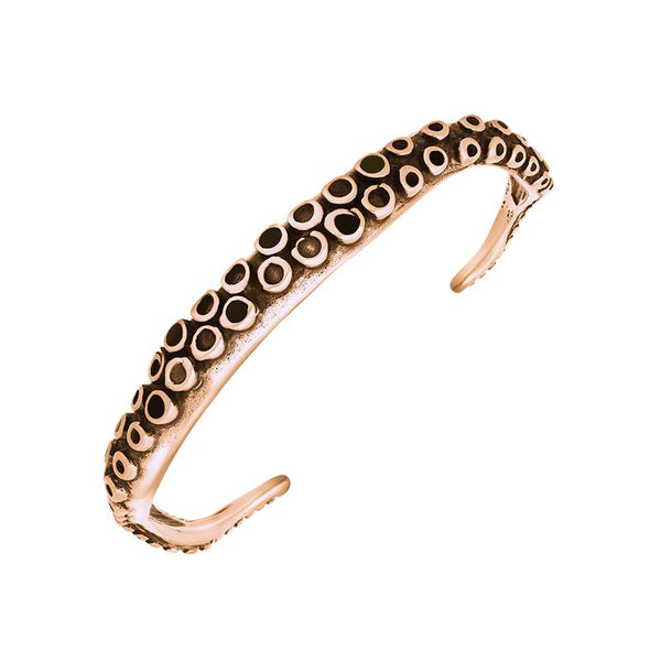 18ct Rose Gold Whitby Jet Tentacle Bangle