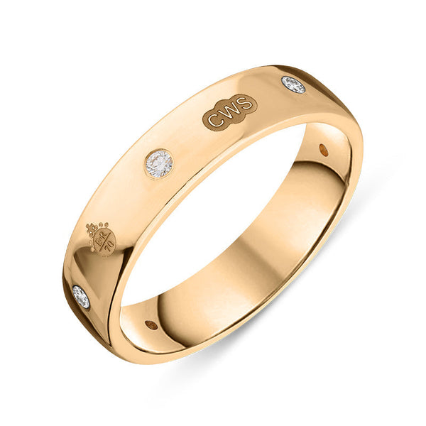 18ct Rose Gold Diamond Jubilee Hallmark Collection 5mm Ring, R1193_5_JFH