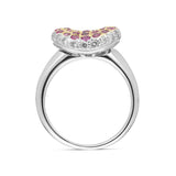 18ct White Gold Pink Sapphire Diamond Ring, R00392171_2