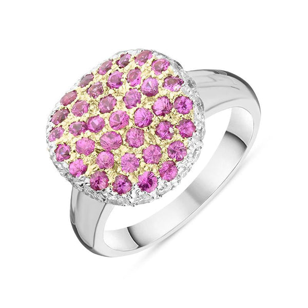 18ct White Gold Pink Sapphire Diamond Ring, R00392171