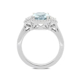 18ct White Gold 2.68ct Aquamarine and Diamond Ring. PJW-250.