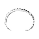 18ct White Gold Whitby Jet Tentacle Bangle