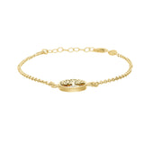 9ct Yellow Gold Amber Round Tree of Life Chain Bracelet