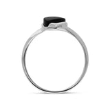 Sterling Silver Whitby Jet Marquise Ring, R909_3